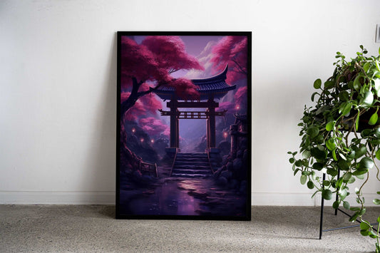 Japanese Landscape Sakura Asian Style Poster | Wall Art for Home & Office | High-Quality Print - High-Quality Visual Display