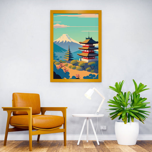 Japanese Landscape Shrine Asian Style Poster | Wall Art for Home & Office | High-Quality Print - High-Quality Visual Display