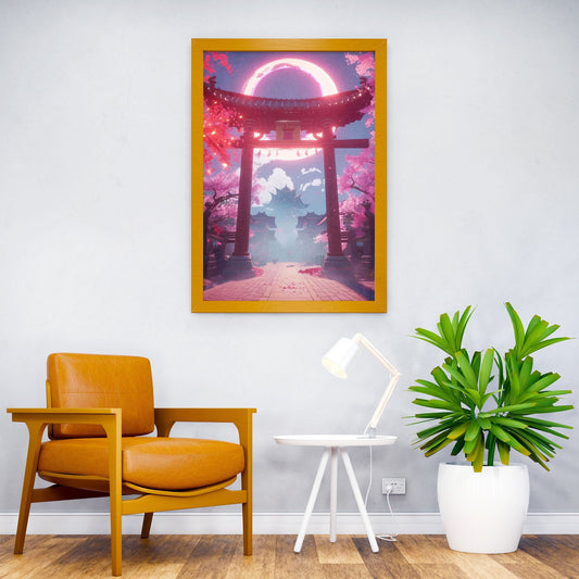 Japanese Landscape Sunset Asian Style Poster | Wall Art for Home & Office | High-Quality Print - High-Quality Visual Display