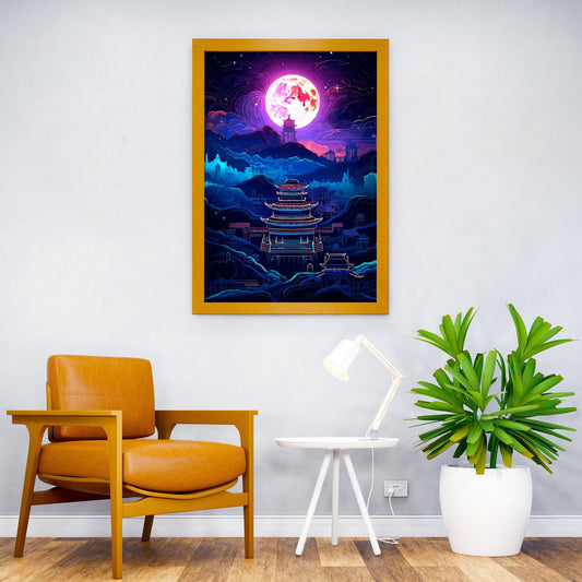 Japanese Landscape Vector Art Asian Style Poster | Wall Art for Home & Office | High-Quality Print - High-Quality Visual Display