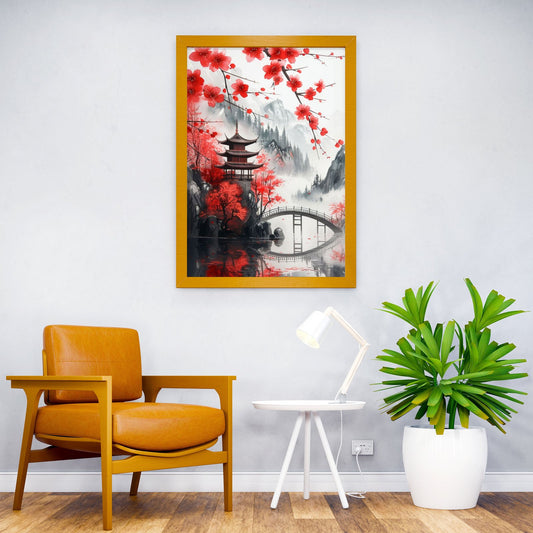 Japanese Landscape style Asian Style Poster | Wall Art for Home & Office | High-Quality Print - High-Quality Visual Display