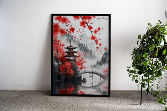 Japanese Landscape style Asian Style Poster | Wall Art for Home & Office | High-Quality Print - High-Quality Visual Display