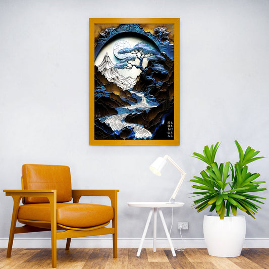 Japanese Landscape texture Asian Style Poster | Wall Art for Home & Office | High-Quality Print - High-Quality Visual Display