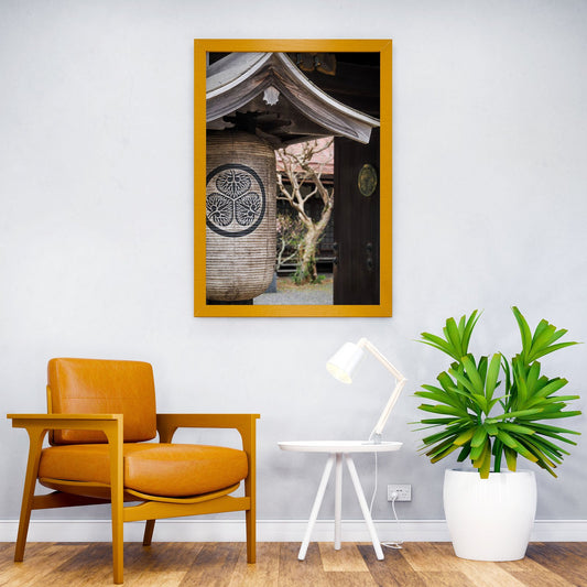 Japanese Lantern with Crest Asian Style Poster | Wall Art for Home & Office | High-Quality Print - High-Quality Visual Display