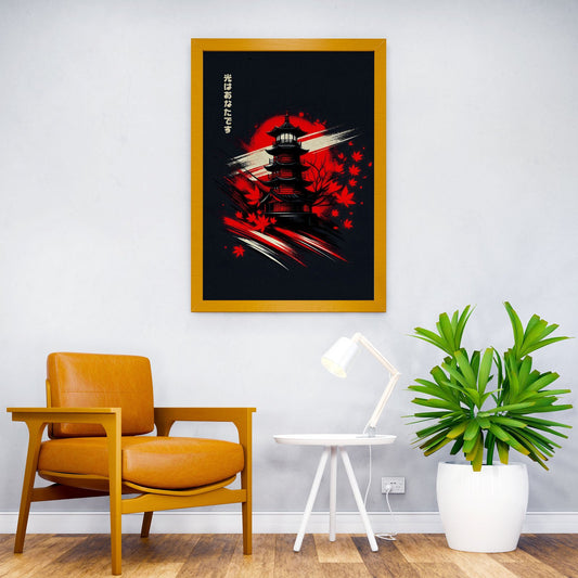 Japanese Lighthouse Asian Style Poster | Wall Art for Home & Office | High-Quality Print - High-Quality Visual Display