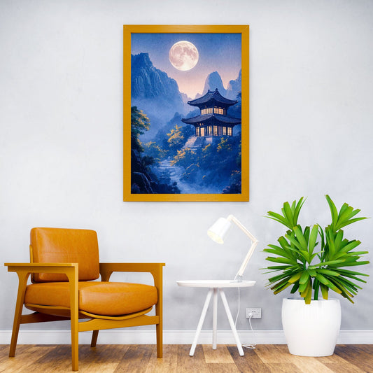 Japanese Moon Night Asian Style Poster | Wall Art for Home & Office | High-Quality Print - High-Quality Visual Display