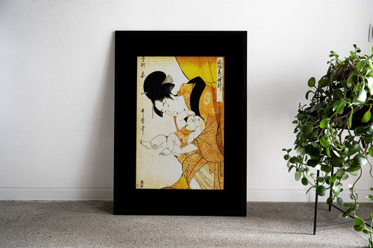 Japanese Mother and Baby Asian Style Poster | Wall Art for Home & Office | High-Quality Print - High-Quality Visual Display