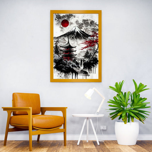 Japanese Mountain Fuji Asian Style Poster | Wall Art for Home & Office | High-Quality Print - High-Quality Visual Display