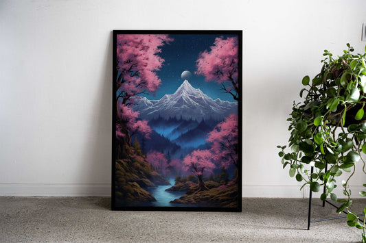 Japanese Mystic Moonlight Asian Style Poster | Wall Art for Home & Office | High-Quality Print - High-Quality Visual Display