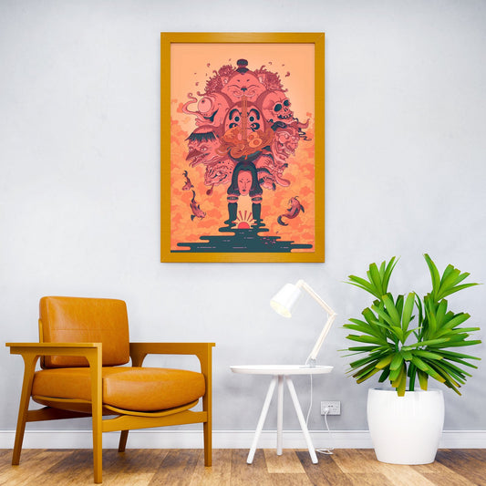 Japanese Mythical Creatures Asian Style Poster | Wall Art for Home & Office | High-Quality Print - High-Quality Visual Display