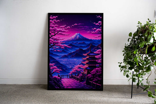Japanese Neon Artwork Asian Style Poster | Wall Art for Home & Office | High-Quality Print - High-Quality Visual Display