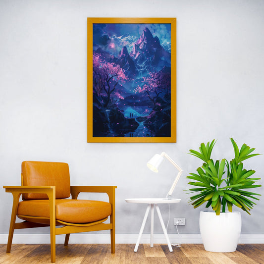 Japanese Neon Fantasy Asian Style Poster | Wall Art for Home & Office | High-Quality Print - High-Quality Visual Display