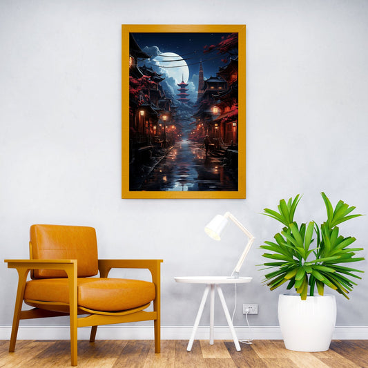 Japanese Neon Street Asian Style Poster | Wall Art for Home & Office | High-Quality Print - High-Quality Visual Display