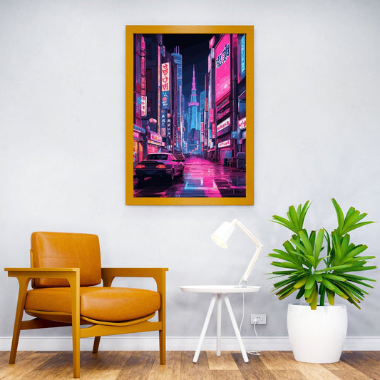 Japanese Neon Tokyo City Asian Style Poster | Wall Art for Home & Office | High-Quality Print - High-Quality Visual Display