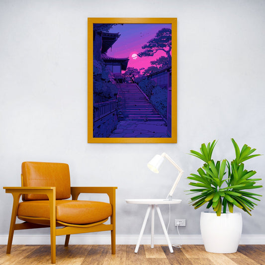 Japanese Night Scene Asian Style Poster | Wall Art for Home & Office | High-Quality Print - High-Quality Visual Display