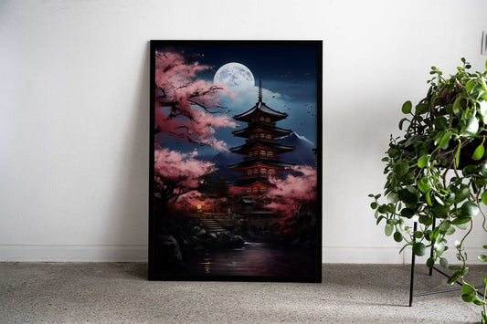 Japanese Night Asian Style Poster | Wall Art for Home & Office | High-Quality Print - High-Quality Visual Display