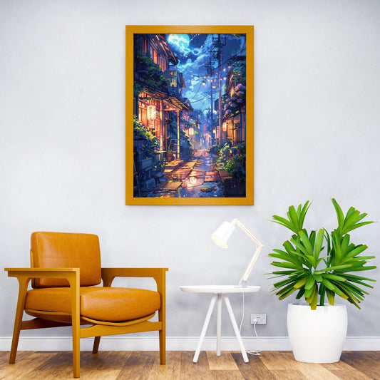 Japanese Nights Anime Lofi Asian Style Poster | Wall Art for Home & Office | High-Quality Print - High-Quality Visual Display