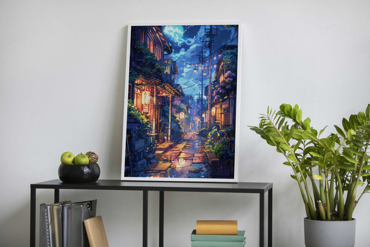 Japanese Nights Anime Lofi Asian Style Poster | Wall Art for Home & Office | High-Quality Print - High-Quality Visual Display