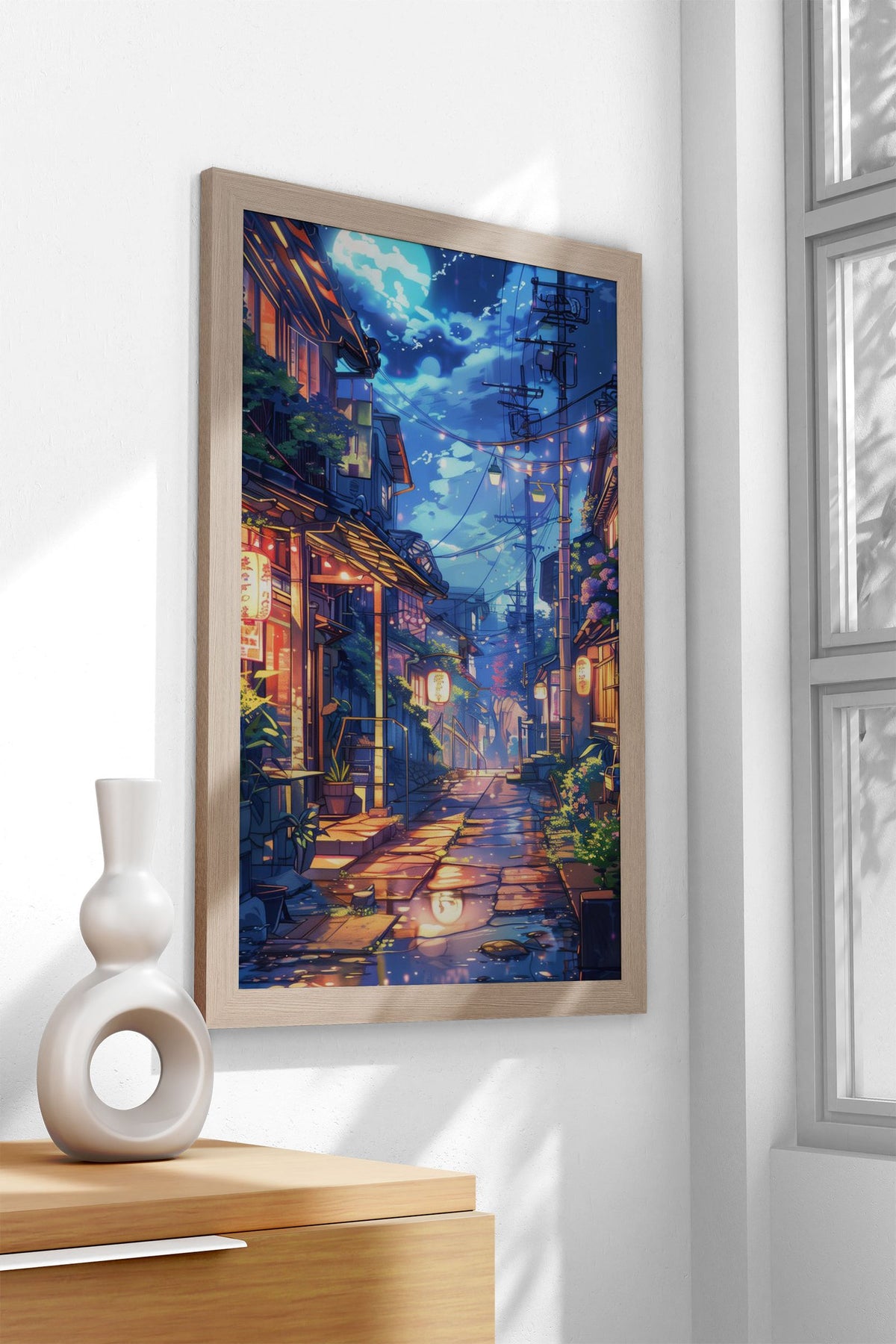 Japanese Nights Anime Lofi Asian Style Poster | Wall Art for Home & Office | High-Quality Print - High-Quality Visual Display