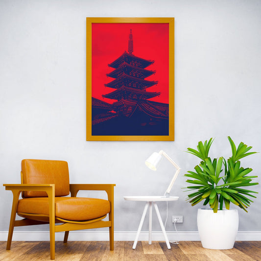 Japanese Pagoda Temple Asian Style Poster | Wall Art for Home & Office | High-Quality Print - High-Quality Visual Display