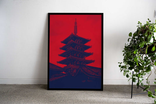 Japanese Pagoda Temple Asian Style Poster | Wall Art for Home & Office | High-Quality Print - High-Quality Visual Display