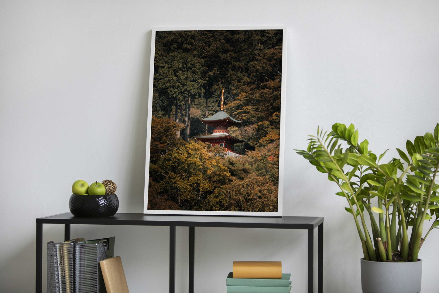 Japanese Pagoda in Forest Asian Style Poster | Wall Art for Home & Office | High-Quality Print