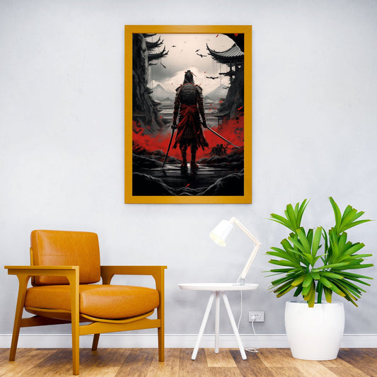 Japanese Painting Samurai Asian Style Poster | Wall Art for Home & Office | High-Quality Print - High-Quality Visual Display