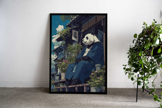 Japanese Panda Bear Anime Asian Style Poster | Wall Art for Home & Office | High-Quality Print - High-Quality Visual Display