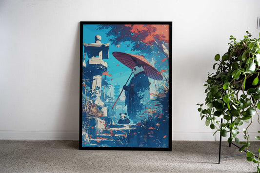 Japanese Panda Cub Asian Style Poster | Wall Art for Home & Office | High-Quality Print - High-Quality Visual Display