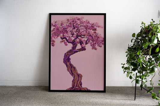 Japanese Pink Cherry Blossom Asian Style Poster | Wall Art for Home & Office | High-Quality Print - High-Quality Visual Display