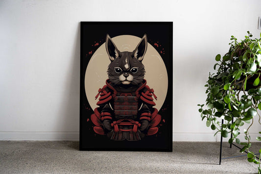 Japanese Rabbit Samurai Asian Style Poster | Wall Art for Home & Office | High-Quality Print - High-Quality Visual Display