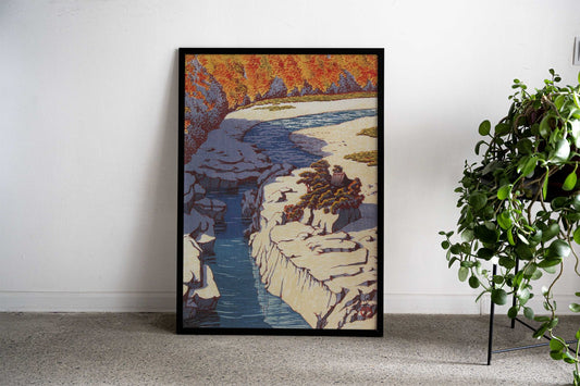 Japanese River Landscape Asian Style Poster | Wall Art for Home & Office | High-Quality Print - High-Quality Visual Display