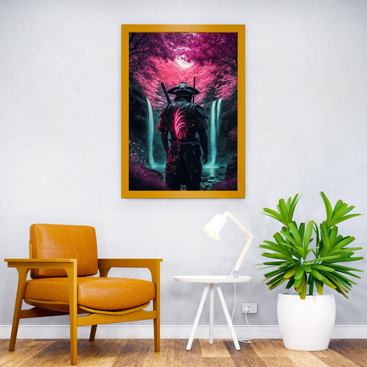 Japanese Samurai Cherry Asian Style Poster | Wall Art for Home & Office | High-Quality Print - High-Quality Visual Display
