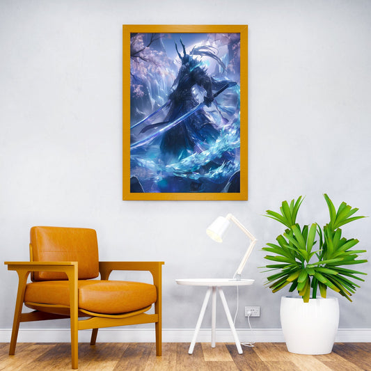 Japanese Samurai Crystals Asian Style Poster | Wall Art for Home & Office | High-Quality Print - High-Quality Visual Display
