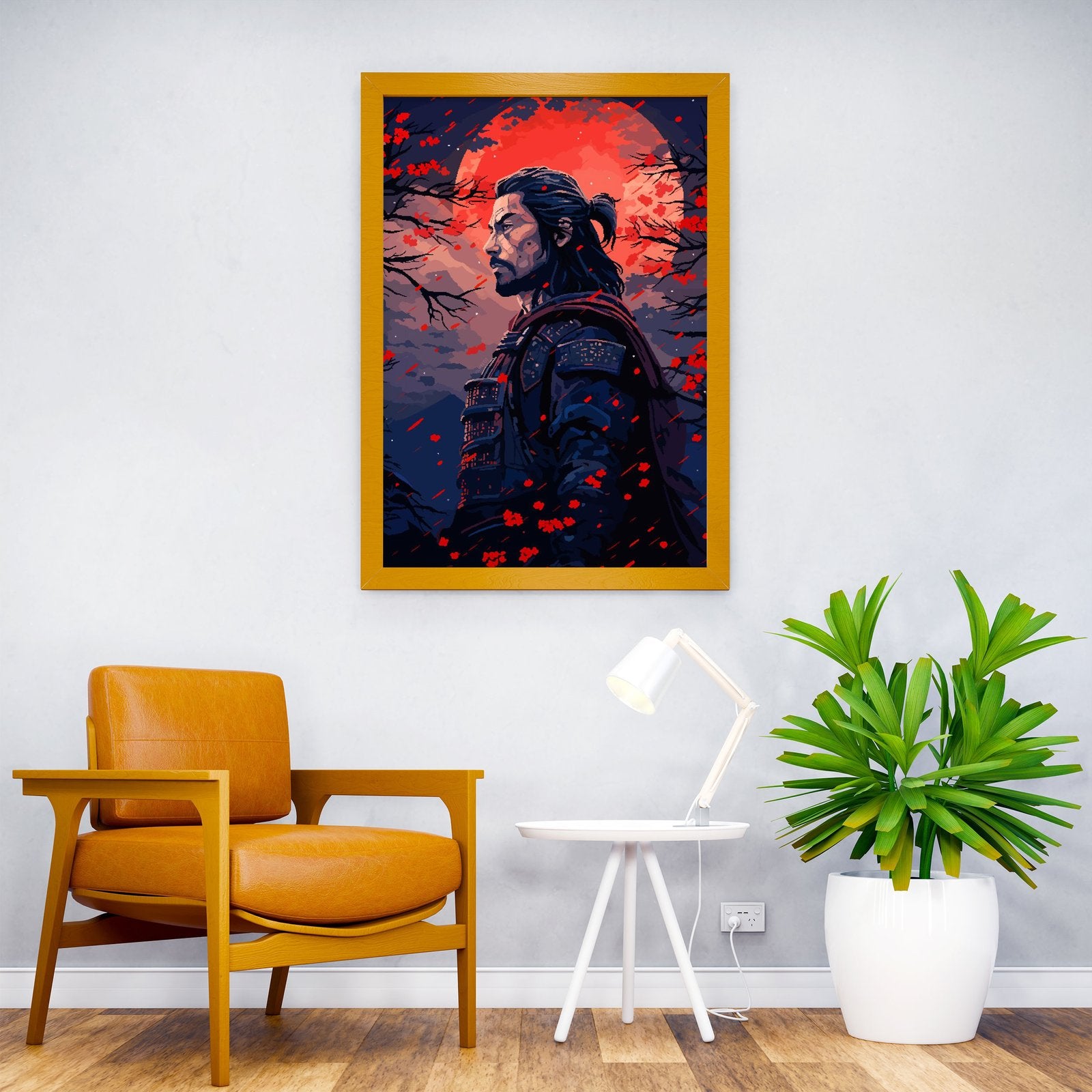 Japanese Samurai Pixel Art Asian Style Poster | Wall Art for Home & Office | High-Quality Print - High-Quality Visual Display