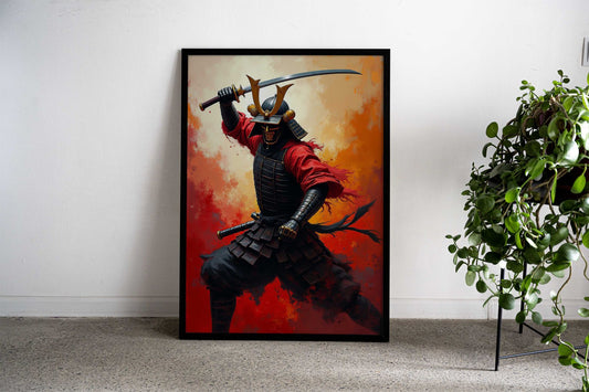 Japanese Samurai Warrior Art Asian Style Poster | Wall Art for Home & Office | High-Quality Print - High-Quality Visual Display