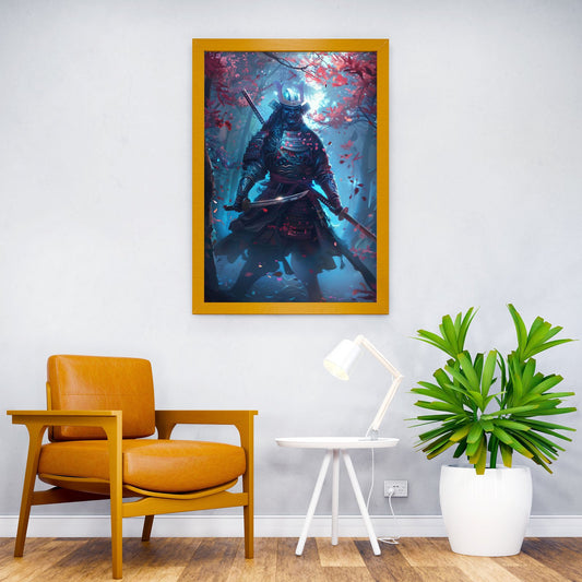 Japanese Samurai in Forest Asian Style Poster | Wall Art for Home & Office | High-Quality Print - High-Quality Visual Display