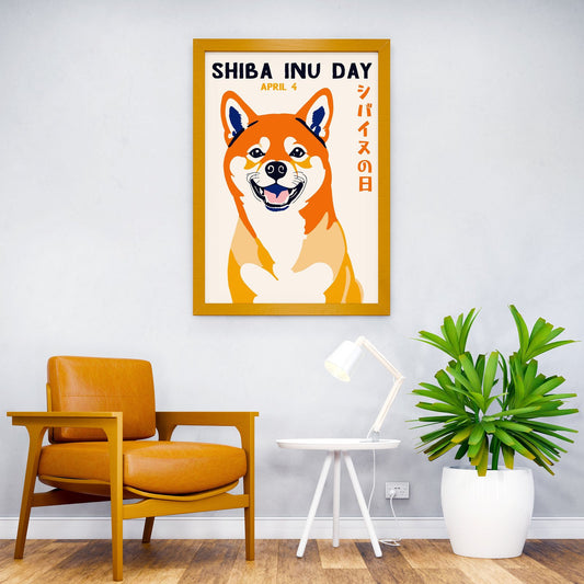 Japanese Shiba Dog Poster Asian Style Poster | Wall Art for Home & Office | High-Quality Print - High-Quality Visual Display