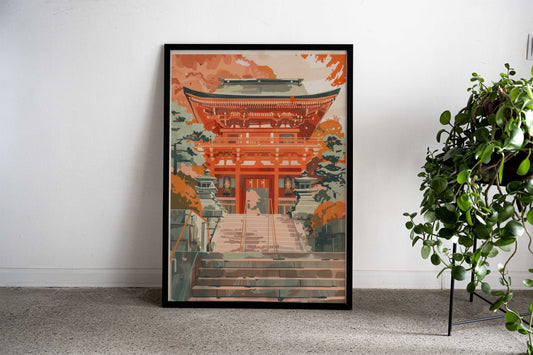 Japanese Shinto Temple Asian Style Poster | Wall Art for Home & Office | High-Quality Print - High-Quality Visual Display