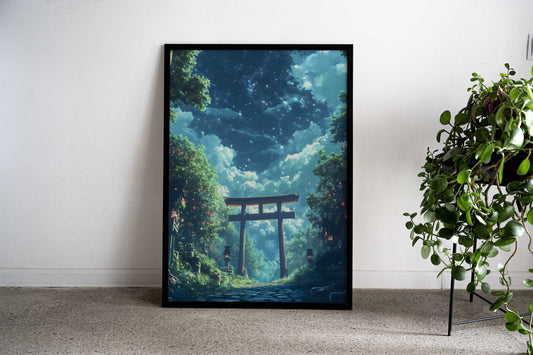 Japanese Shrine Torii Gate Asian Style Poster | Wall Art for Home & Office | High-Quality Print - High-Quality Visual Display