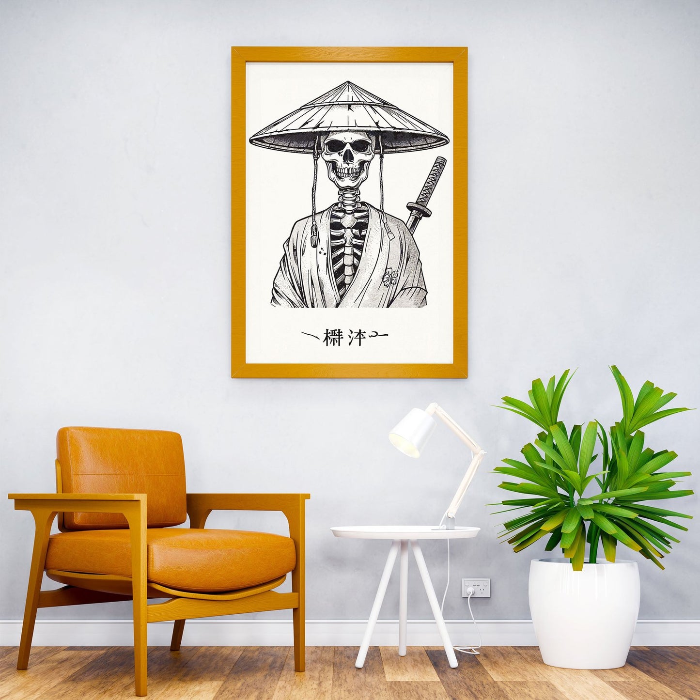 Japanese Skeleton Samurai Asian Style Poster | Wall Art for Home & Office | High-Quality Print