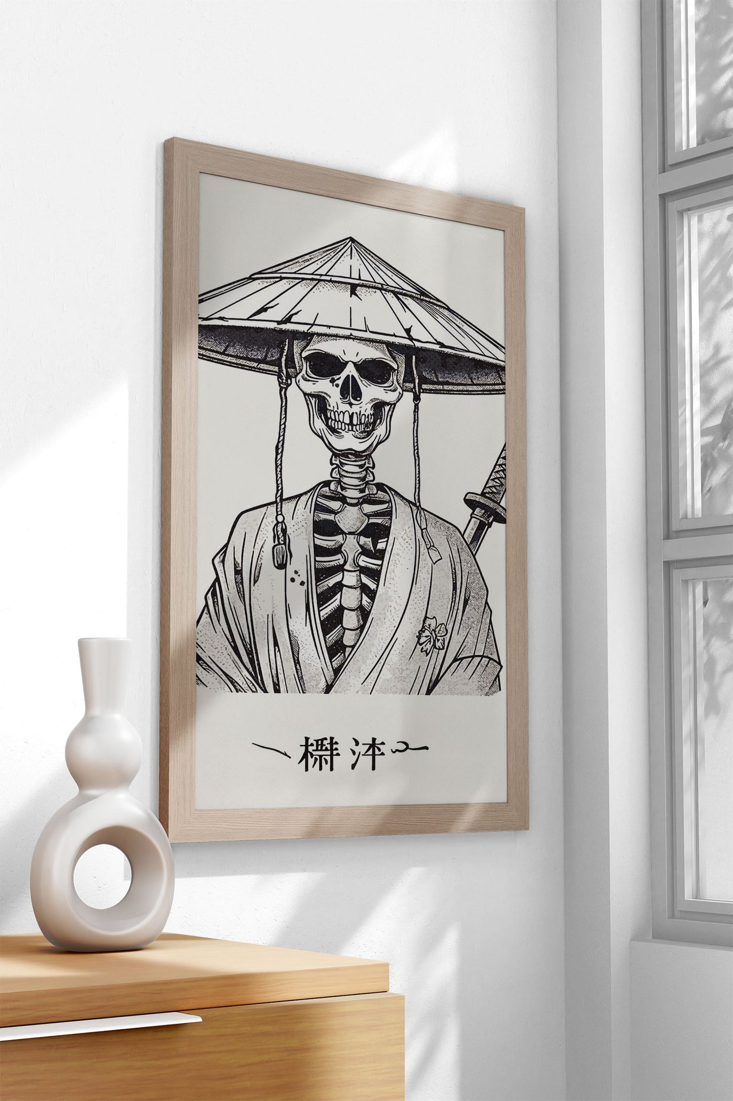 Japanese Skeleton Samurai Asian Style Poster | Wall Art for Home & Office | High-Quality Print