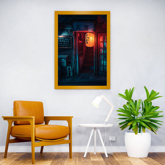 Japanese Street at Night - Golden Kai Tokyo Asian Style Poster | Wall Art for Home & Office | High-Quality Print - High-Quality Visual Display