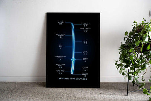 Japanese Sword Parts Asian Style Poster | Wall Art for Home & Office | High-Quality Print - High-Quality Visual Display