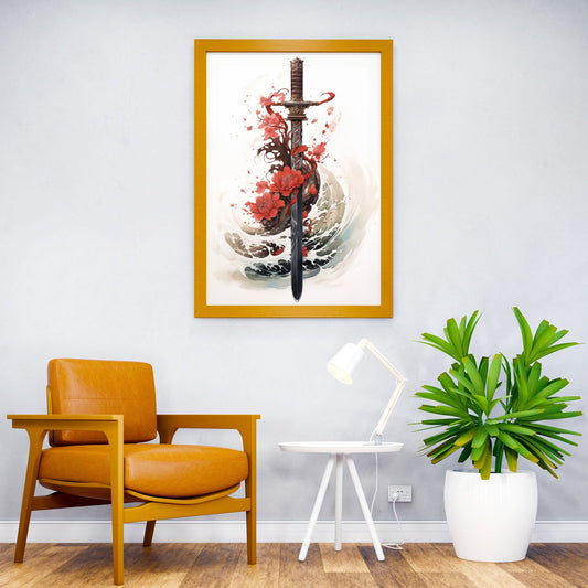 Japanese Sword Asian Style Poster | Wall Art for Home & Office | High-Quality Print - High-Quality Visual Display