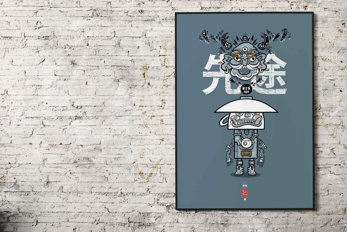 Japanese Tea Terminator Asian Style Poster | Wall Art for Home & Office | High-Quality Print - High-Quality Visual Display