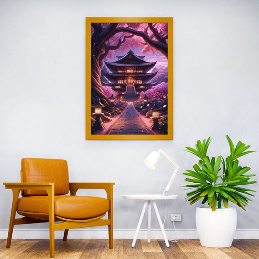 Japanese Temple Art Asian Style Poster | Wall Art for Home & Office | High-Quality Print - High-Quality Visual Display