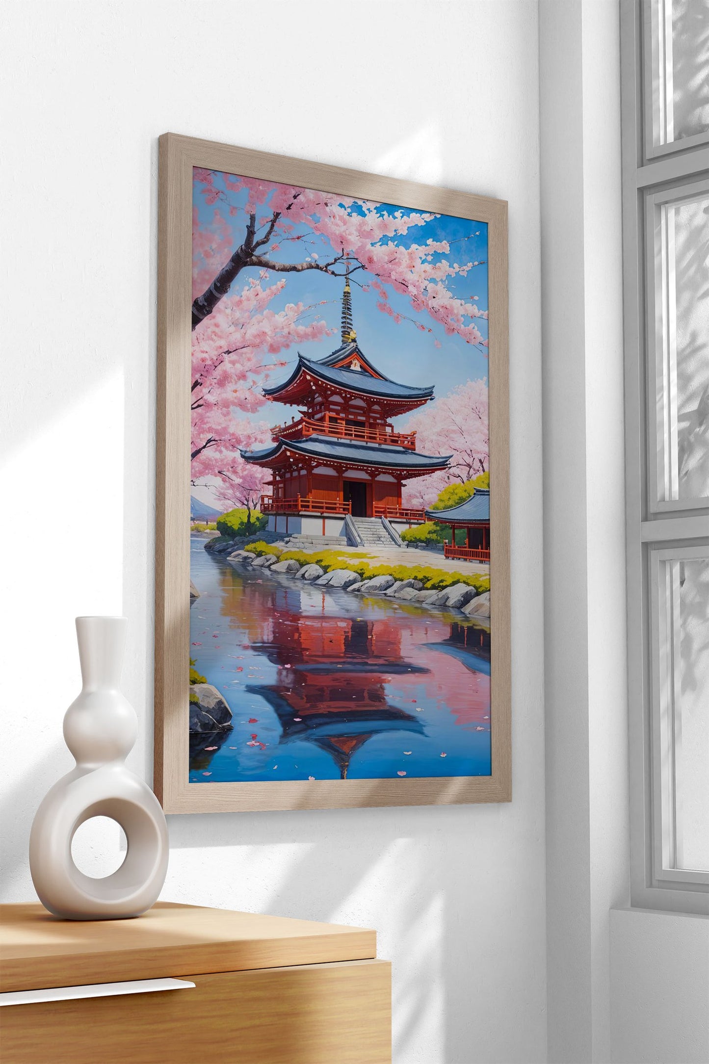 Japanese Temple Artwork Asian Style Poster | Wall Art for Home & Office | High-Quality Print
