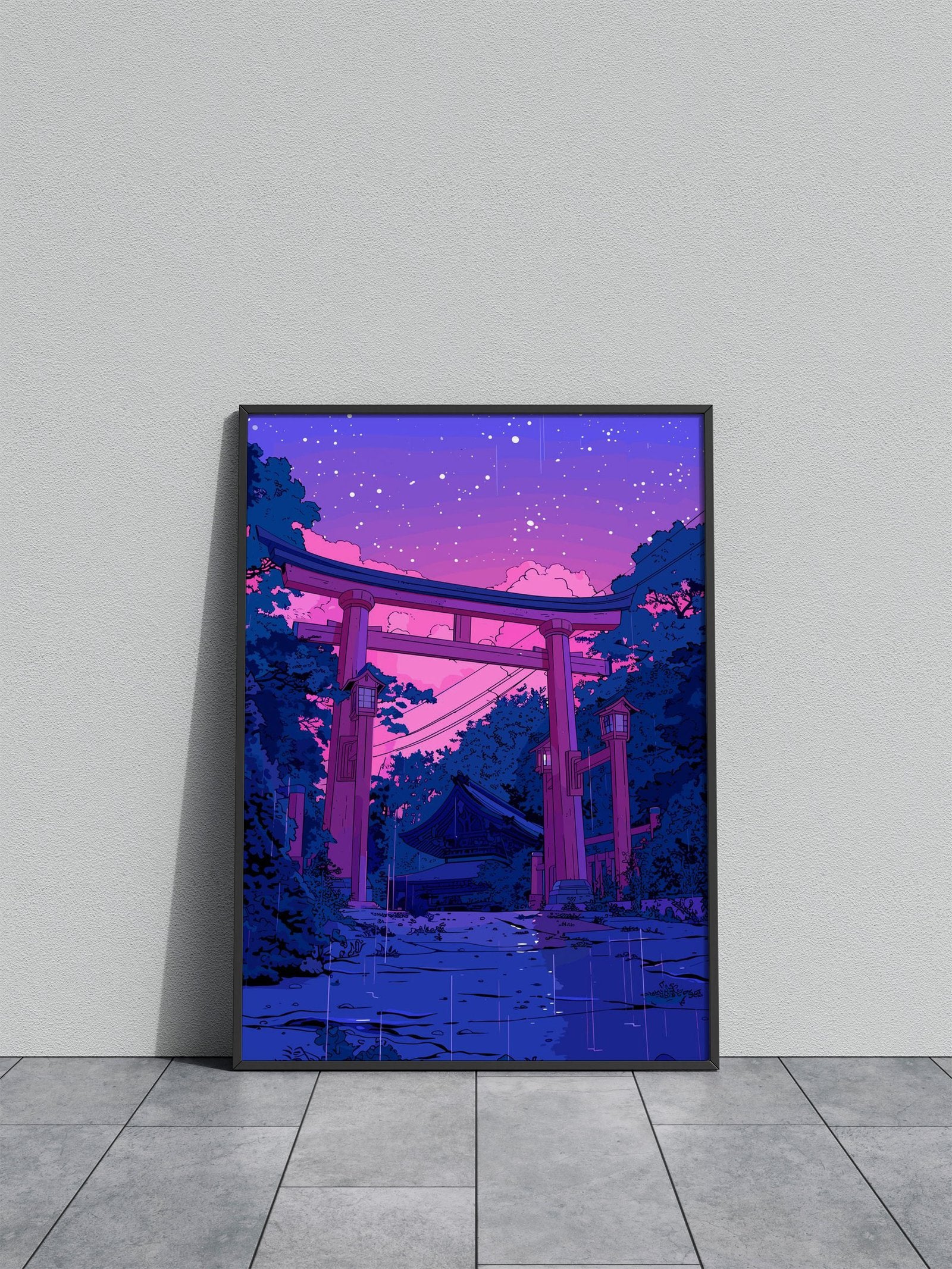Japanese Temple Gate Asian Style Poster | Wall Art for Home & Office | High-Quality Print - High-Quality Visual Display