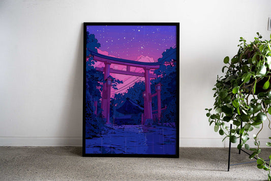 Japanese Temple Gate Asian Style Poster | Wall Art for Home & Office | High-Quality Print - High-Quality Visual Display